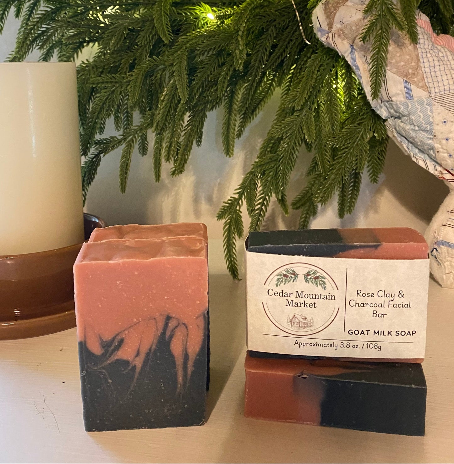 Rose Clay & Charcoal - Goat Milk & Tallow Facial Soap