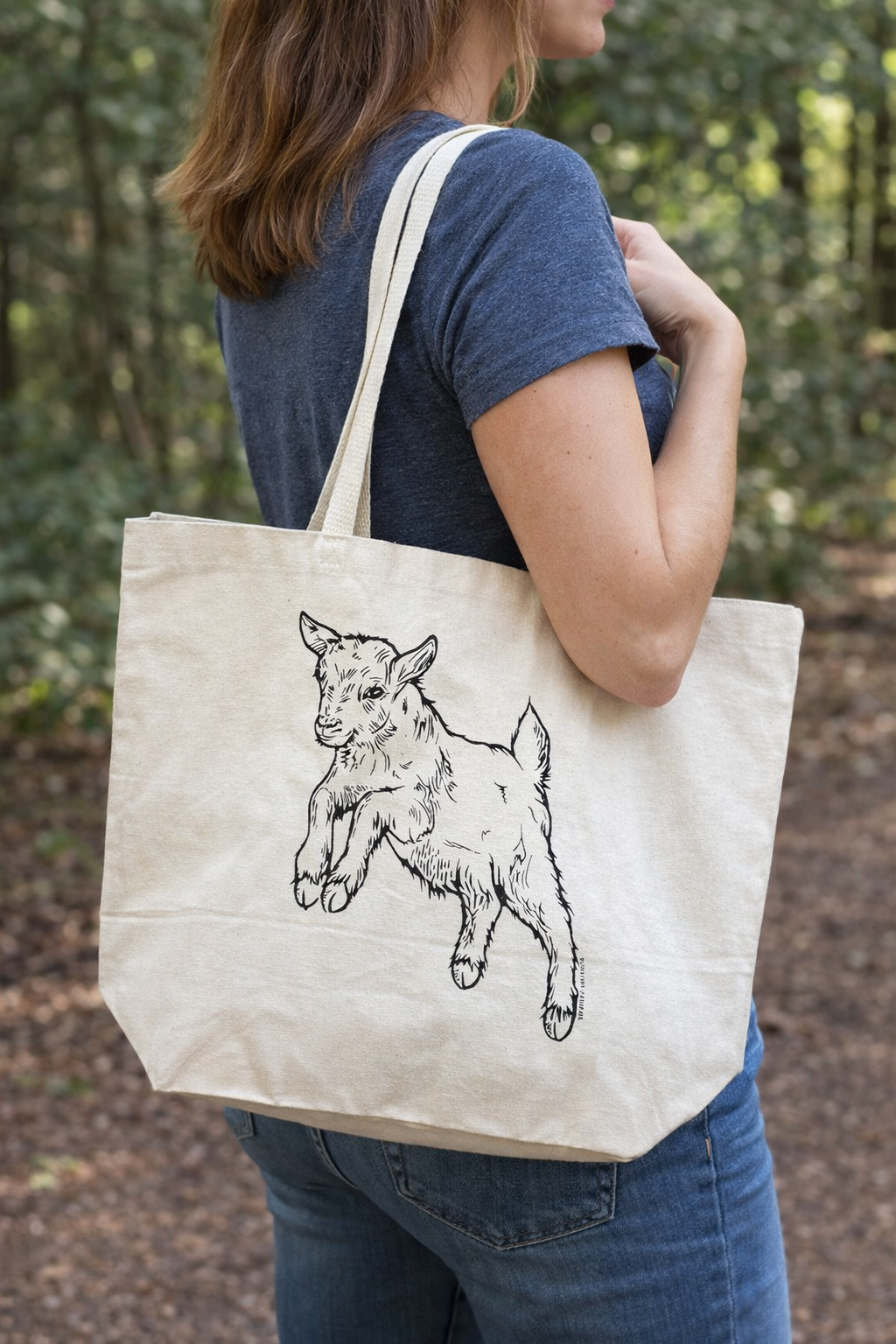 Baby Goat Tote Bag