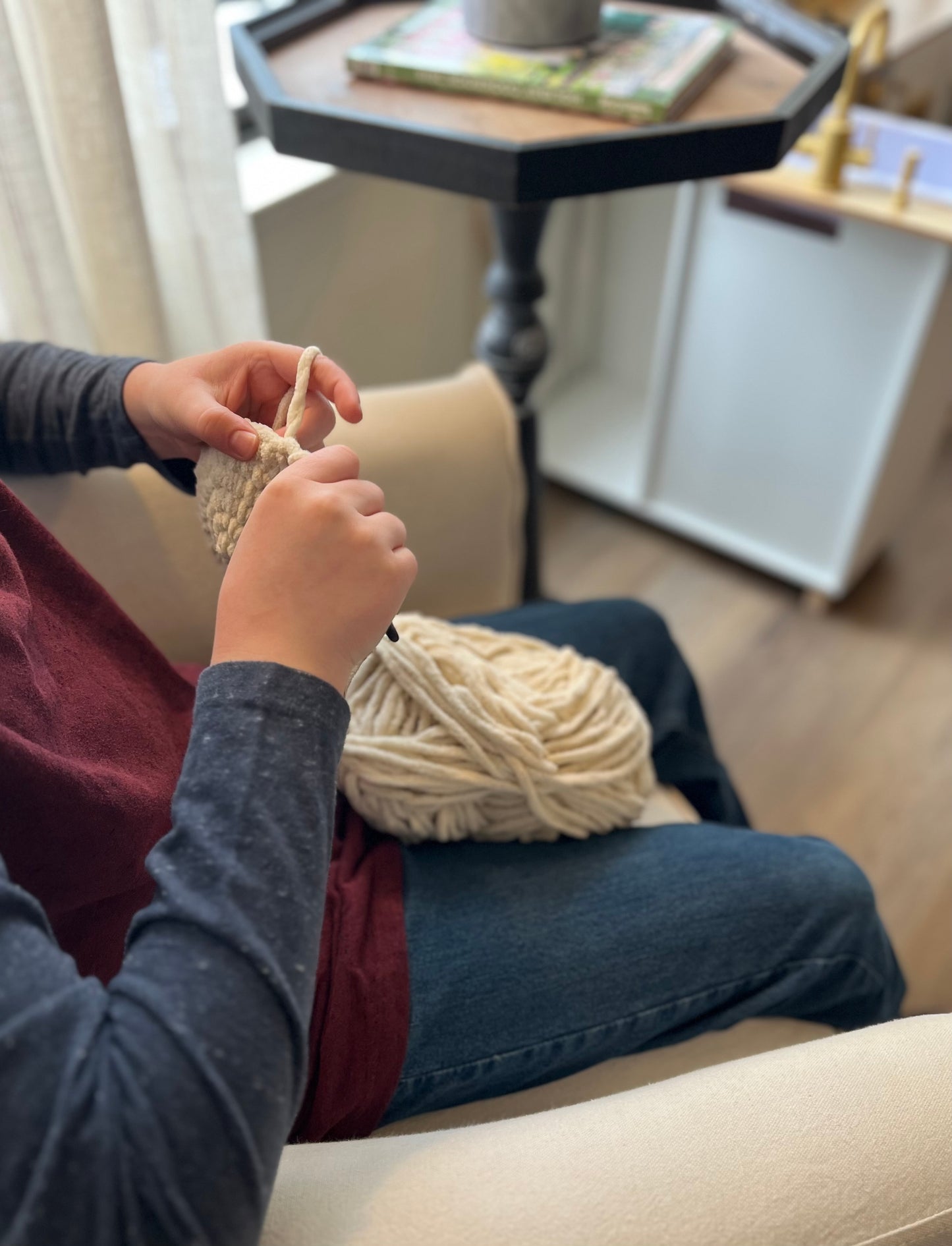 Crochet Chicken - Cream