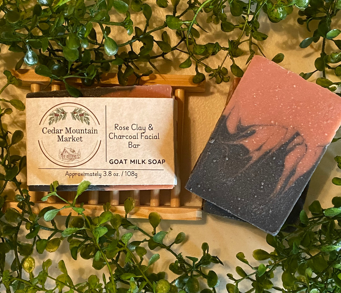 Rose Clay & Charcoal - Goat Milk & Tallow Facial Soap