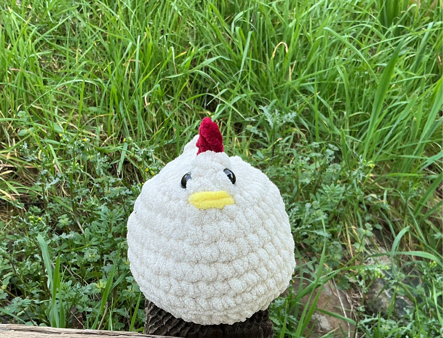 Crochet Chicken - Cream